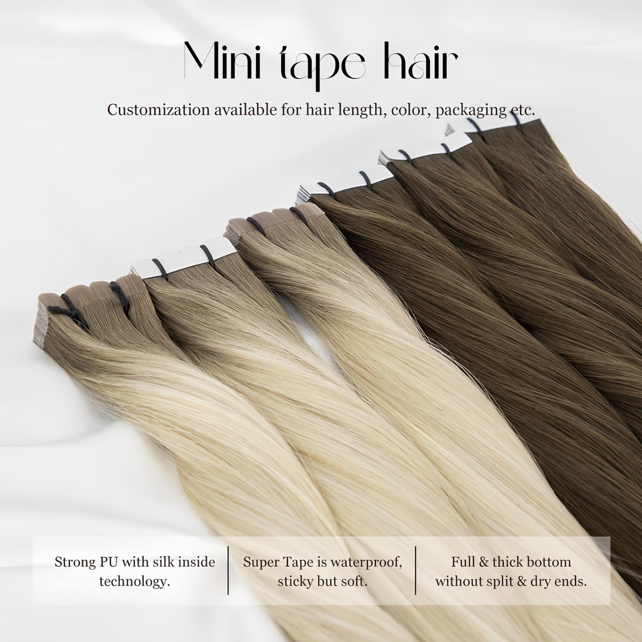 Invisible Tape In Extensions Real Hair - Мини-накладные пряди из натуральных человеческих волос,
