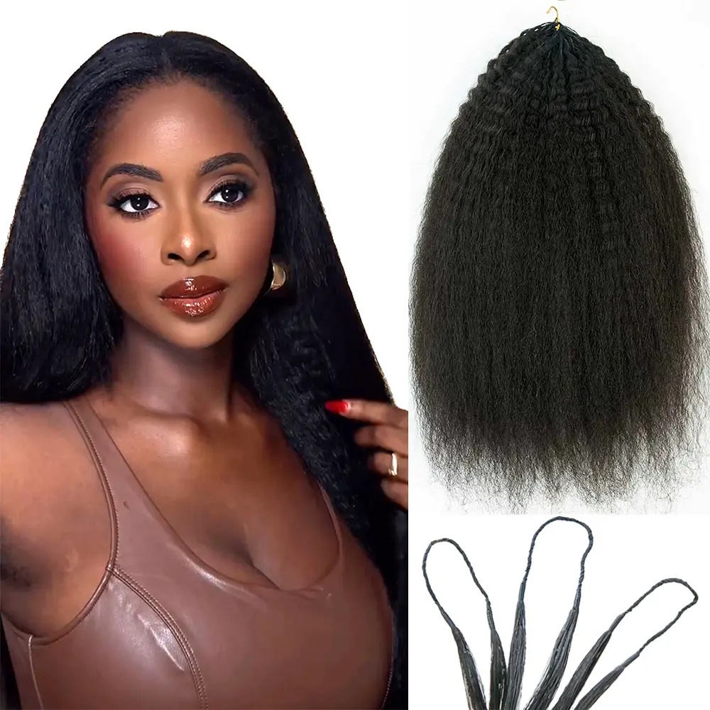 Human Hair Wigs - Безузловые кудрявые прямые волосы с эффектом