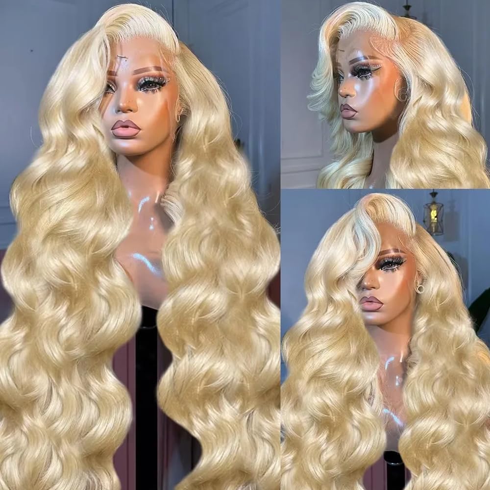 613 Blonde Body Wave Lace Front Wig - # 613 Парик из натуральных волос,