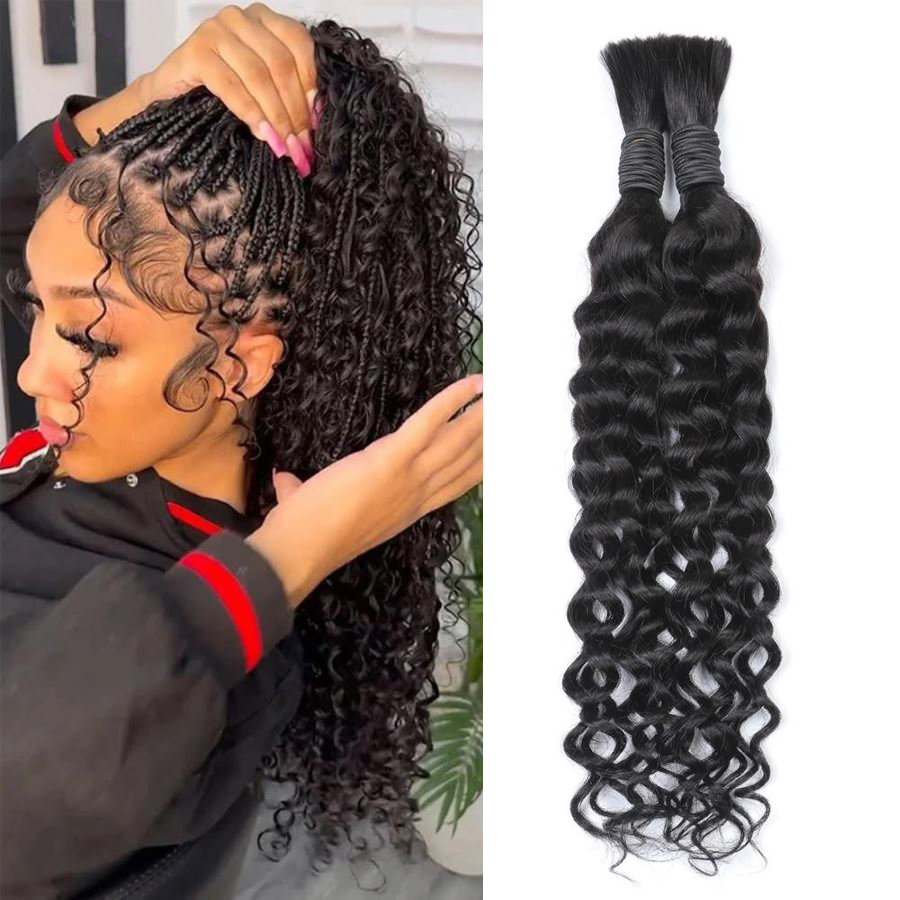 Water Wave Bulk Human Hair For Braiding - Волнистые волосы в стиле бохо из