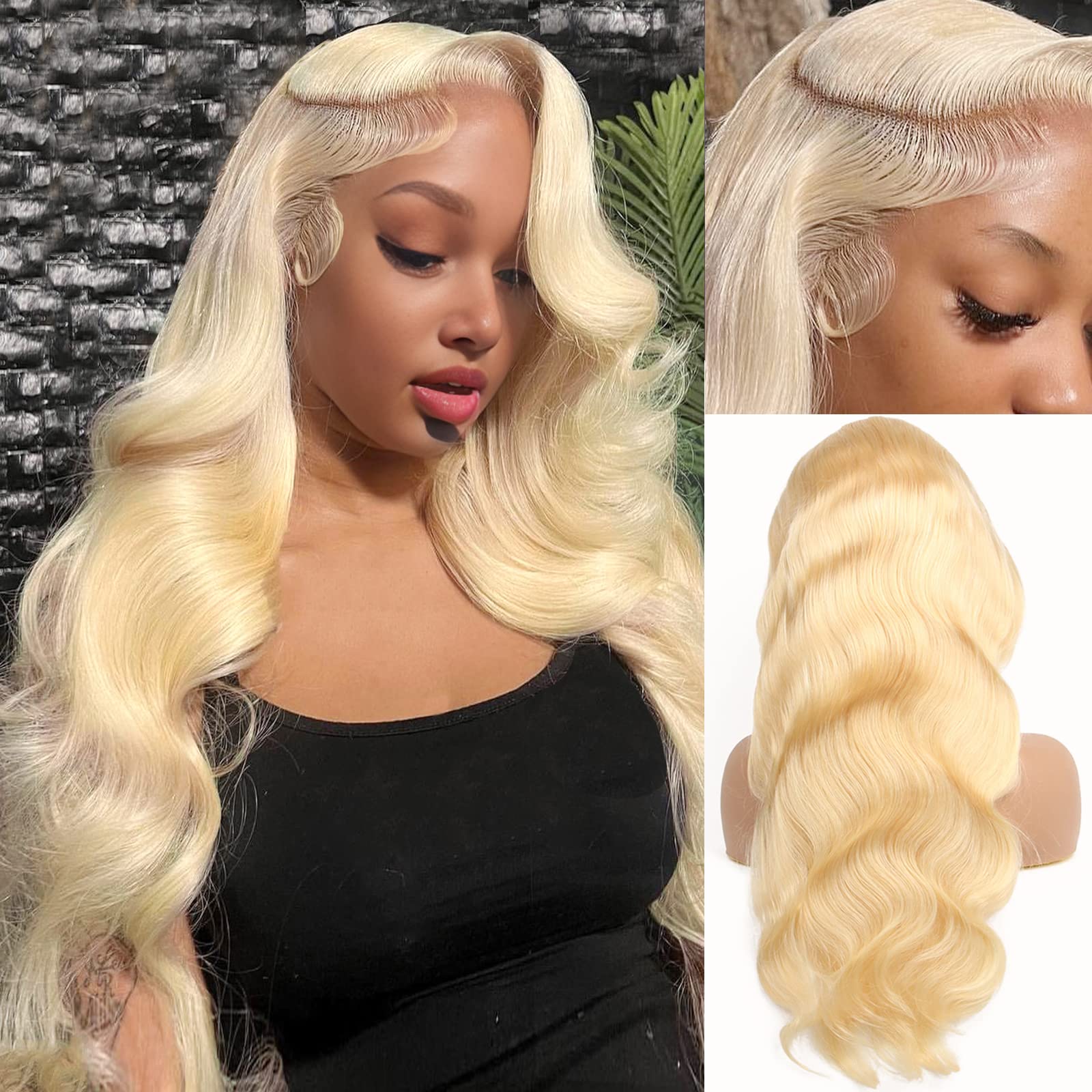 613 Blonde Body Wave Lace Front Wig - Парик из натуральных волос 613 с