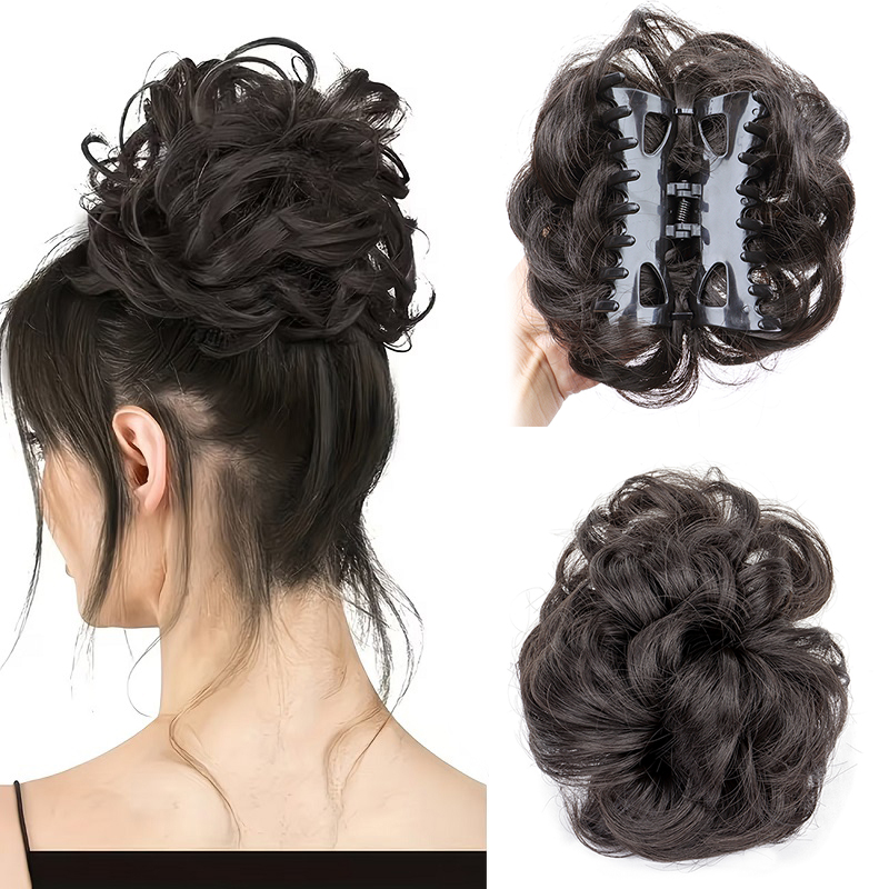Синтетический небрежный пучок- – обзор и цена Claw Clip Messy Bun Hair Piece