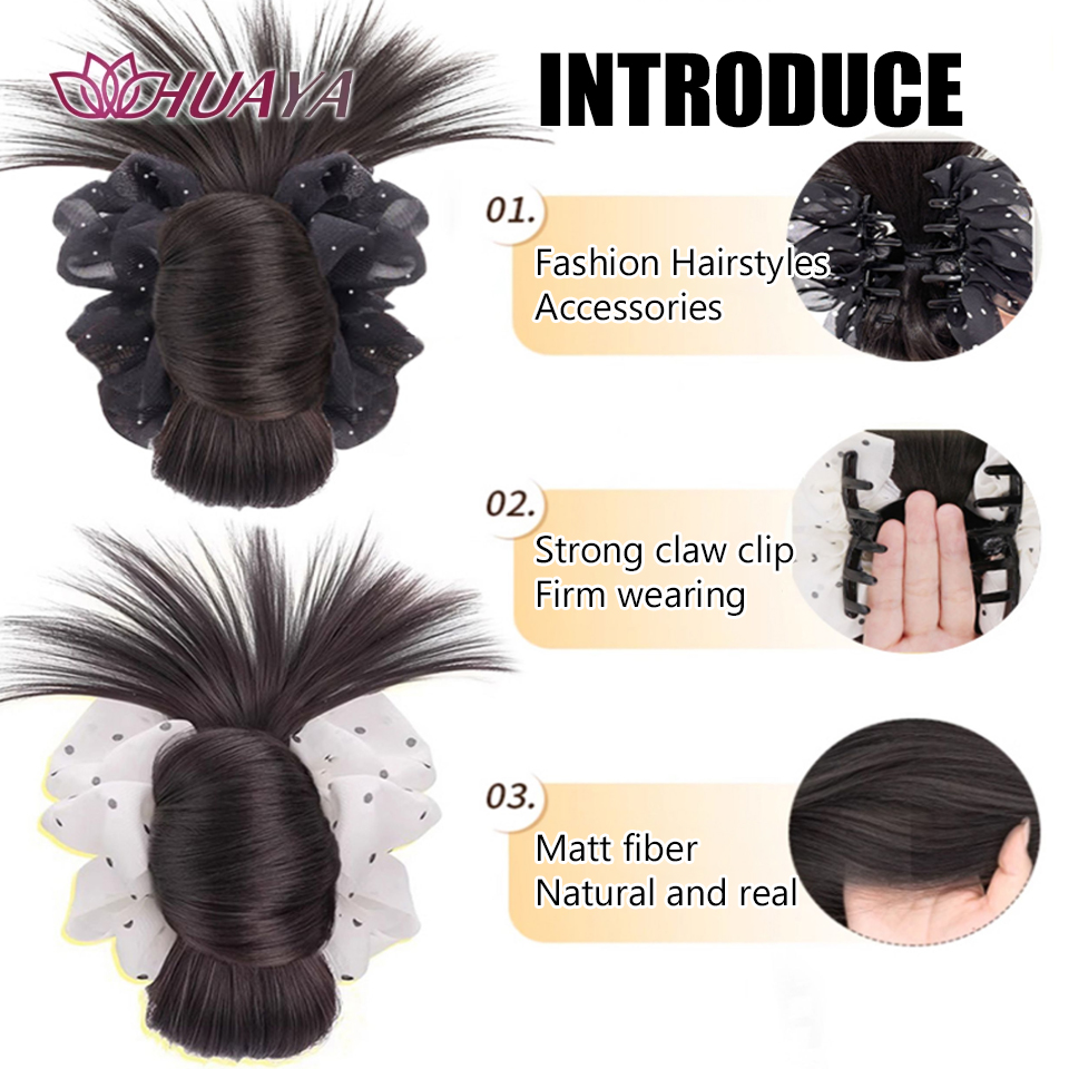 Синтетические зажимы для когте – обзор и цена Claw Clip Messy Bun Hair Piece