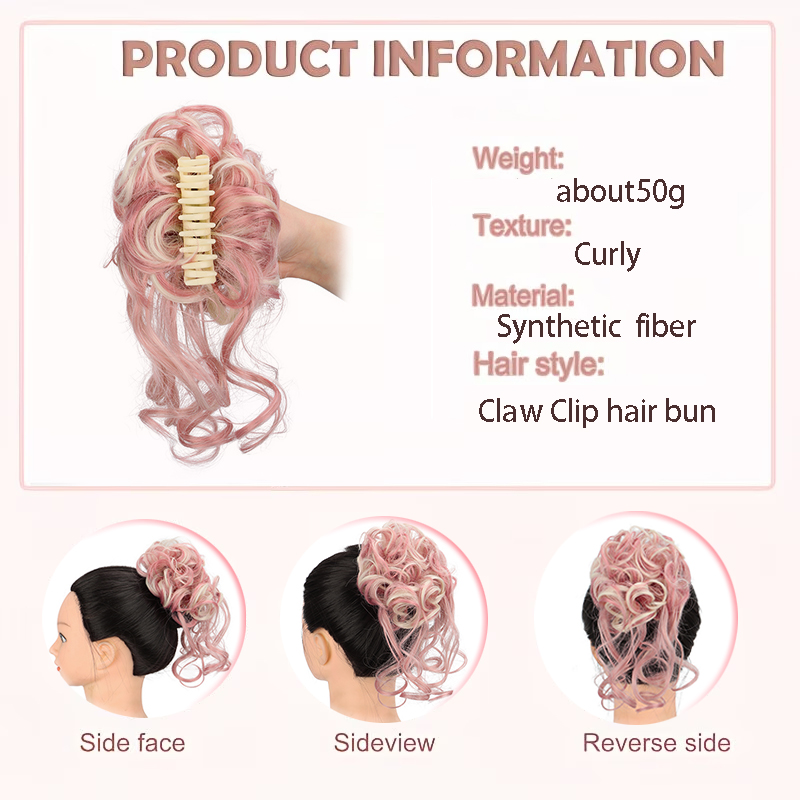 Синтетический кудрявый пучок д – обзор и цена Claw Clip Messy Bun Hair Piece