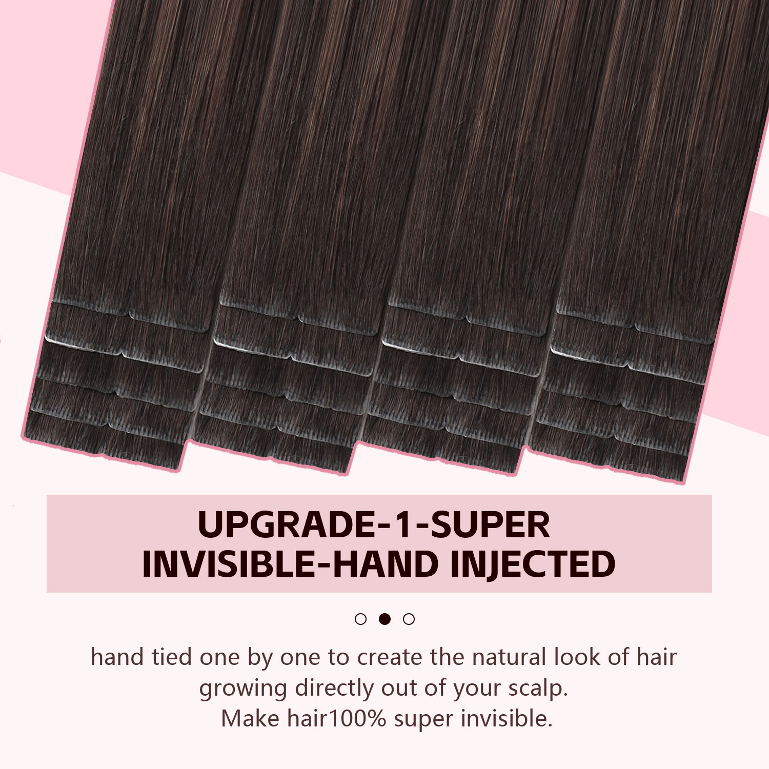 Невидимые накладные пряди для  – обзор и цена Invisible Tape In Extensions Real Hair