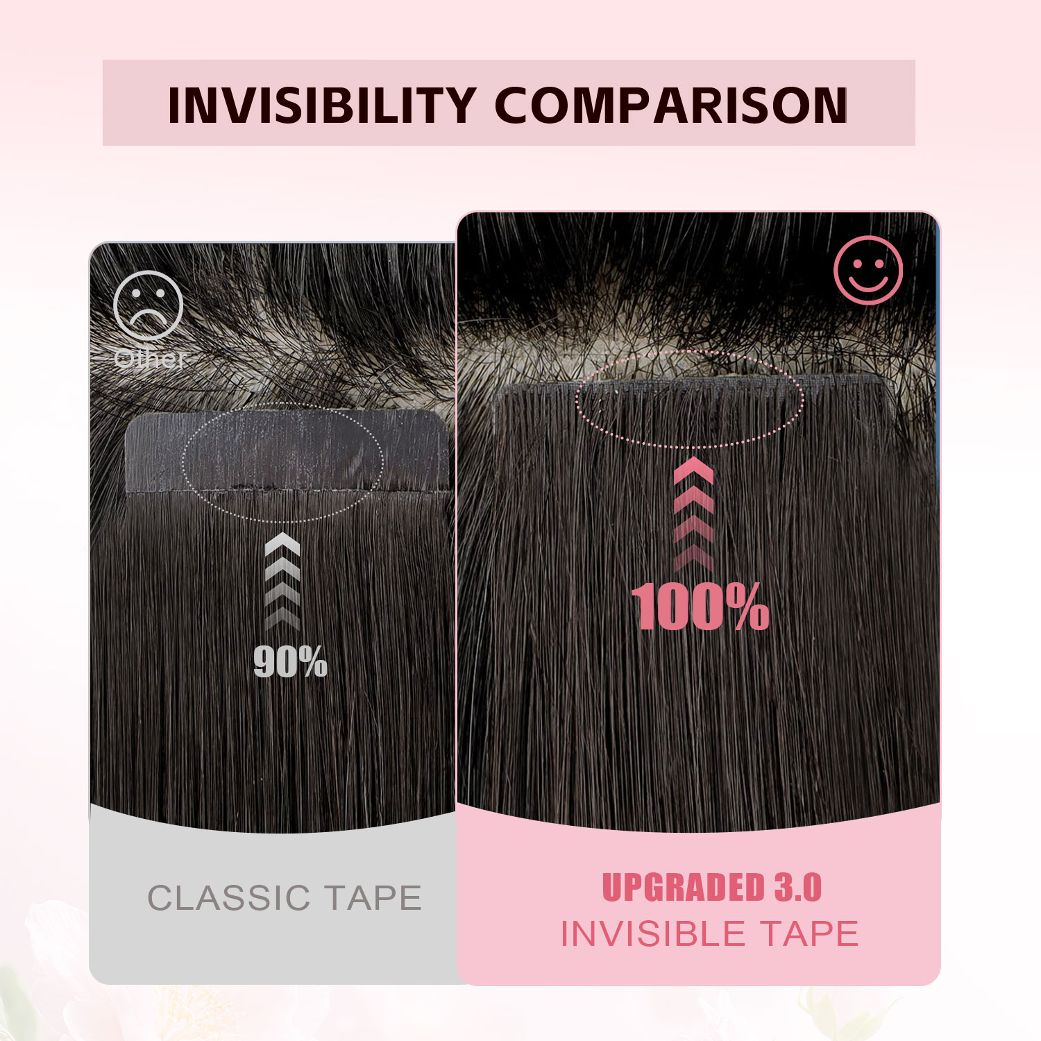 Невидимые накладные пряди для  – обзор и цена Invisible Tape In Extensions Real Hair