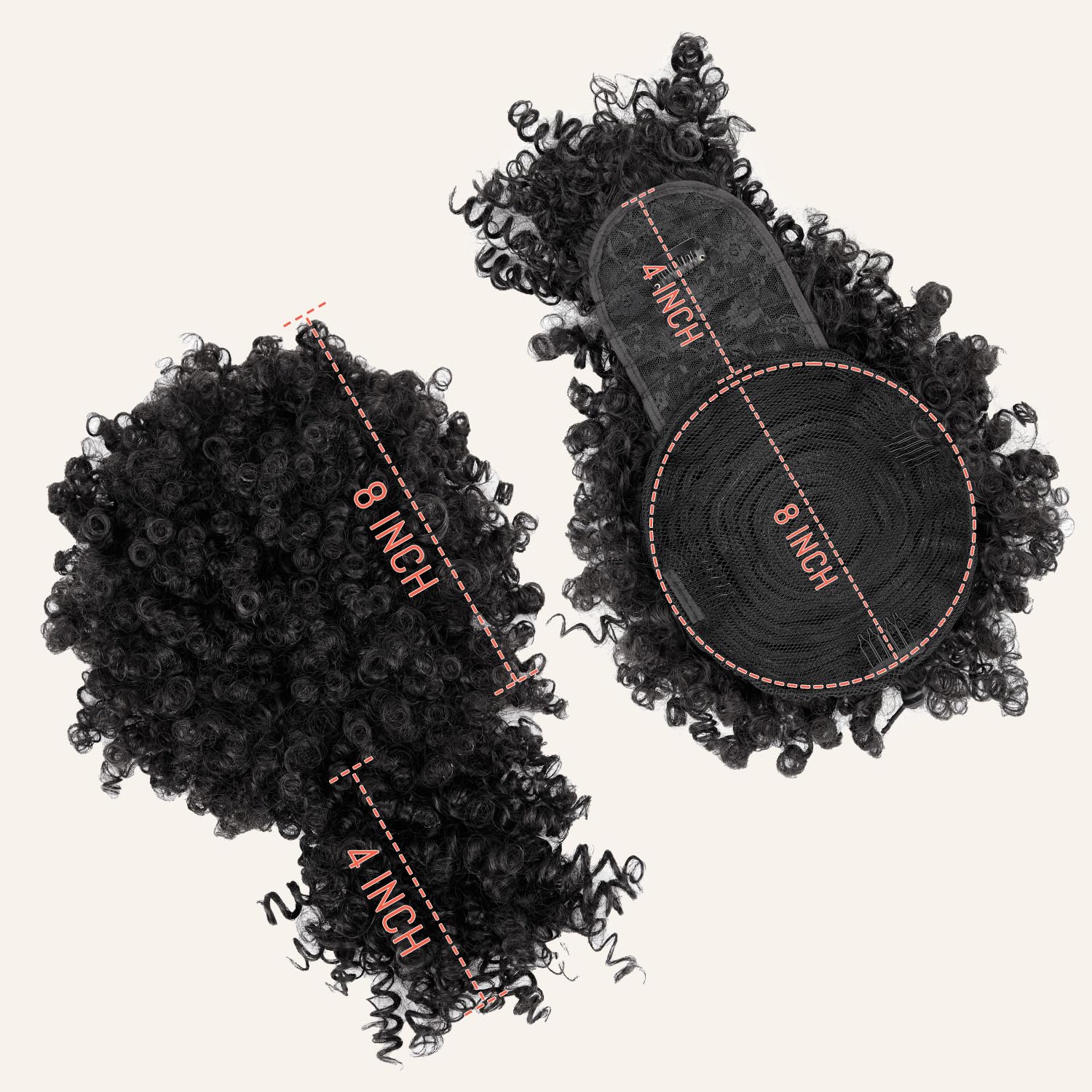 Короткий хвост на шнурке с чел – обзор и цена Drawstring Afro Curly Puff Ponytail
