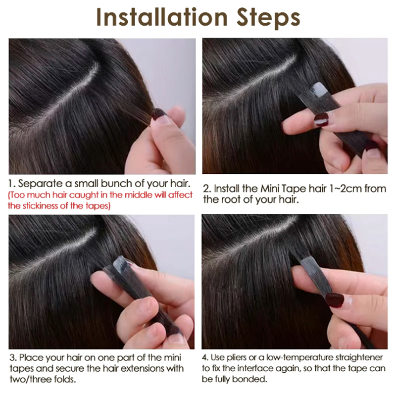 Мини-лента для наращивания вол – обзор и цена Invisible Tape In Extensions Real Hair