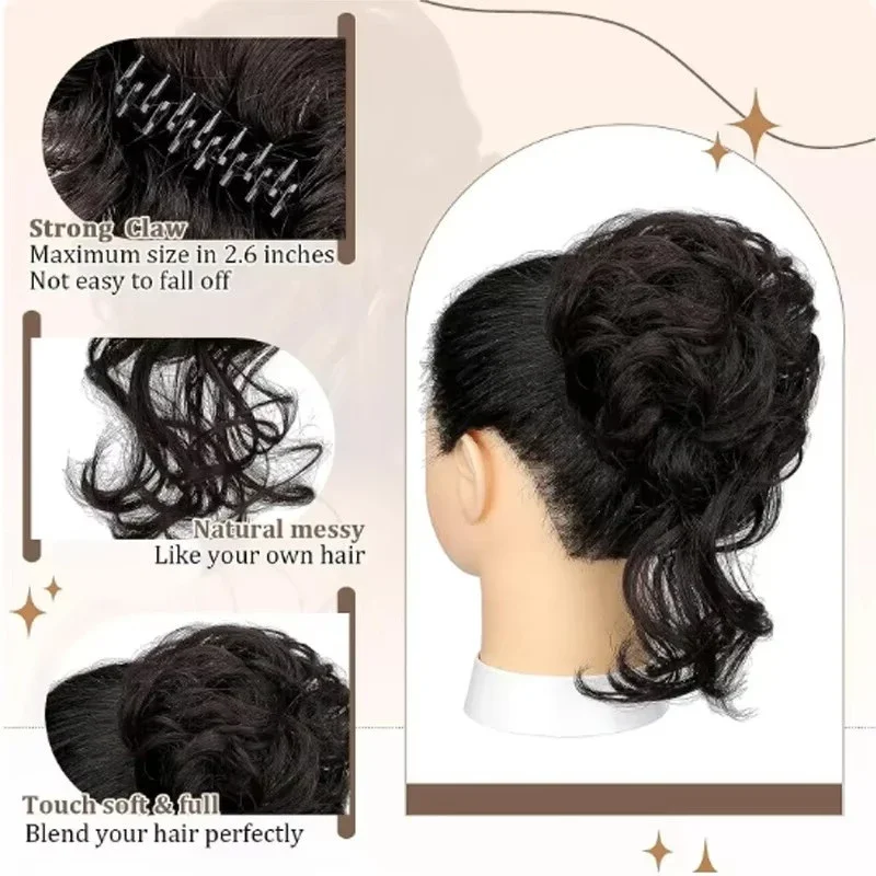 Грязный пучок волос для женщин – обзор и цена Claw Clip Messy Bun Hair Piece