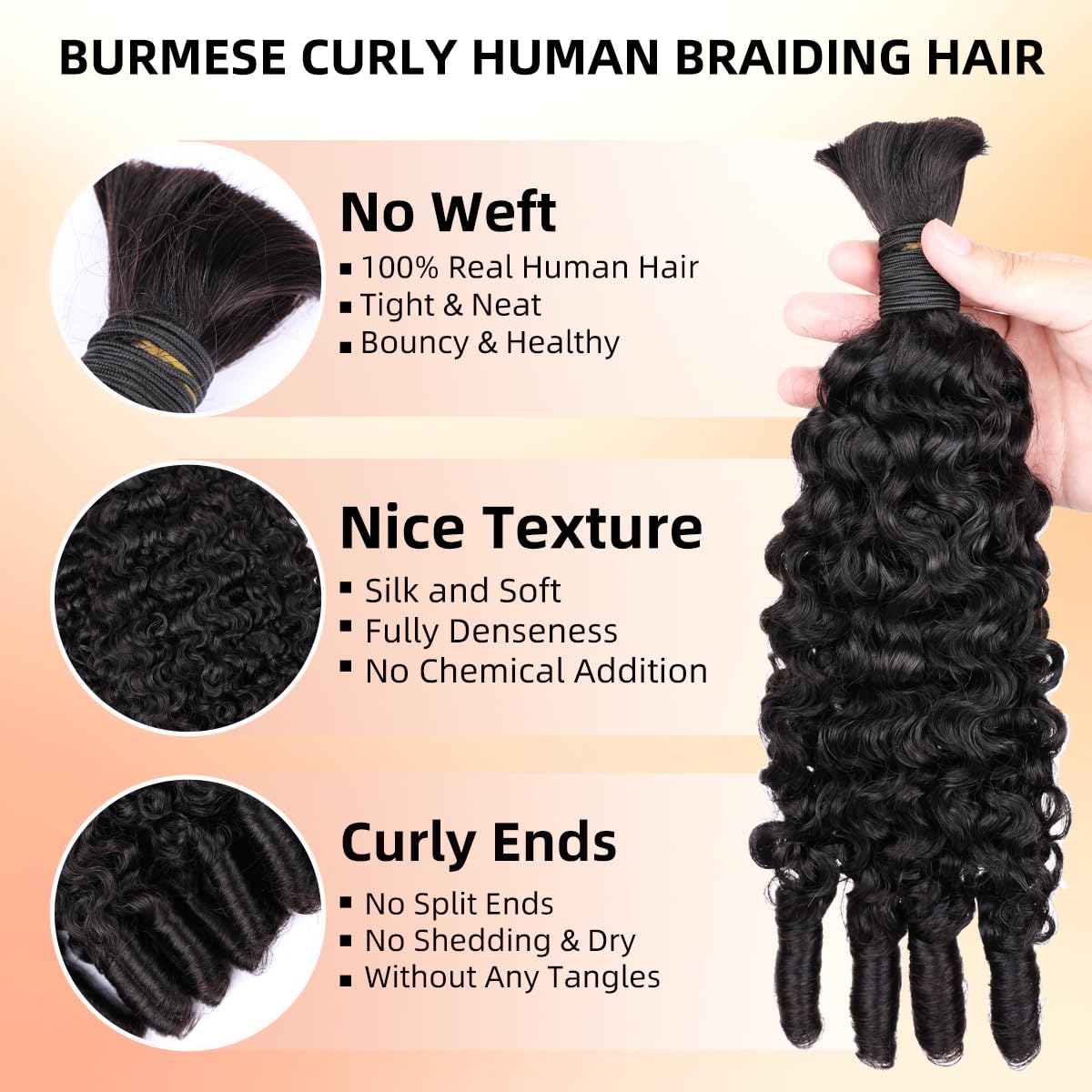 Натуральные волосы для плетени – обзор и цена Water Wave Bulk Human Hair For Braiding