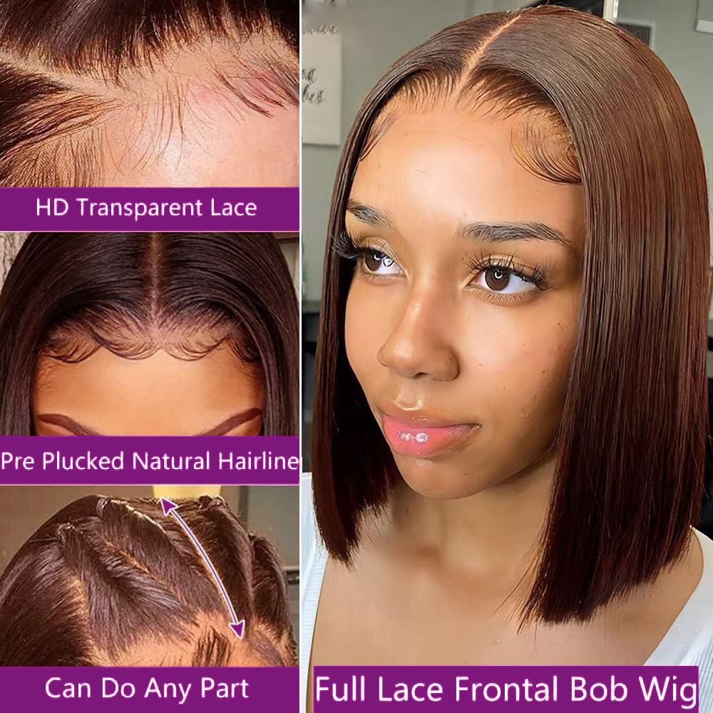 Парик короткой длины в стиле « – обзор и цена Pre Parted 13X4 Lace Front Bob Wig