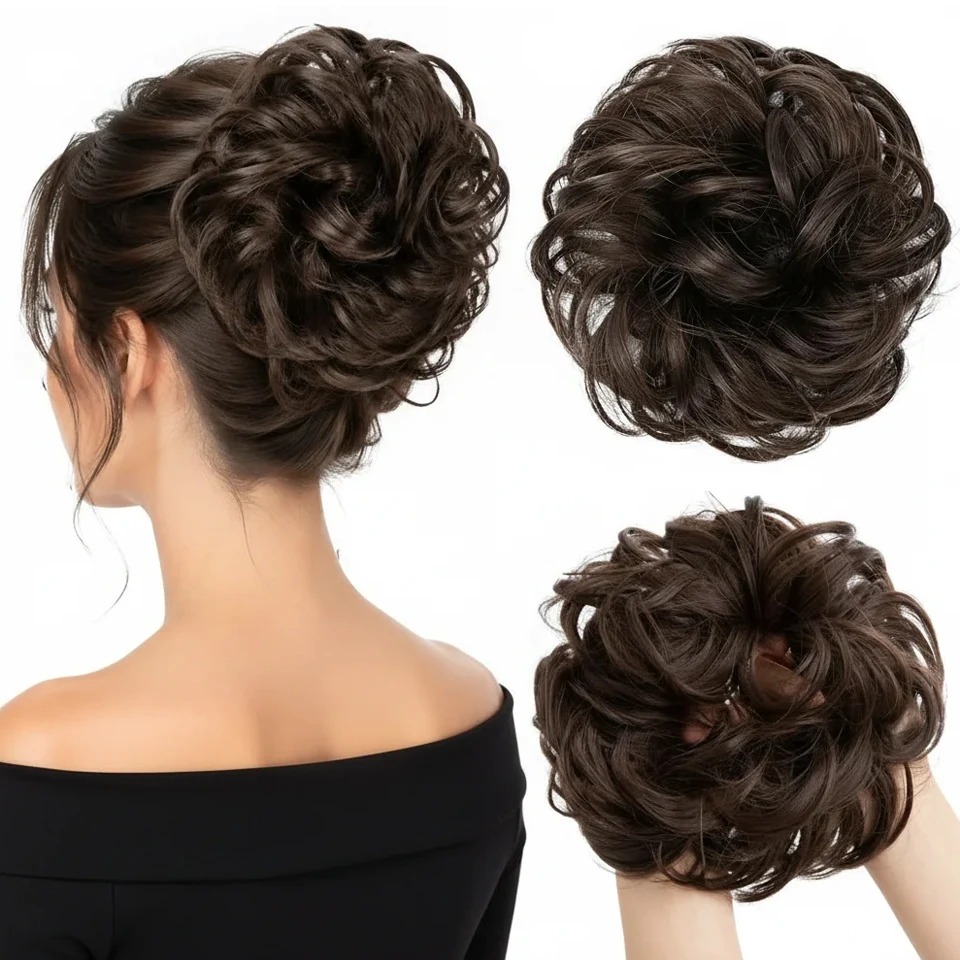 Элегантный небрежный пучок с в – обзор и цена Claw Clip Messy Bun Hair Piece