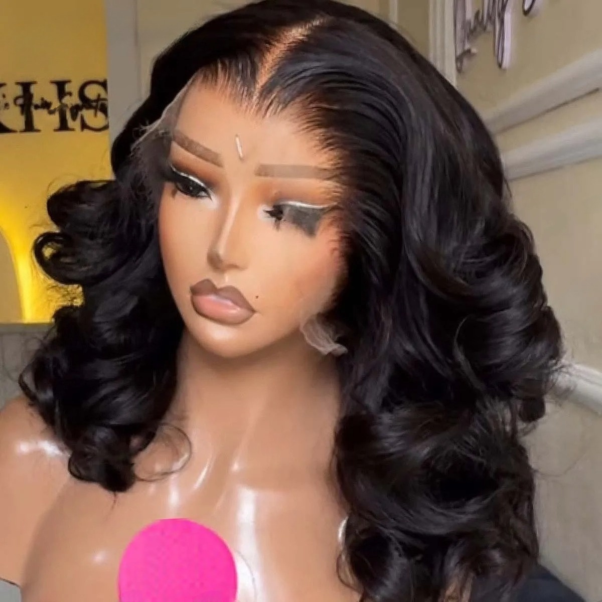 Черный короткий парик-каре с в – обзор и цена Pre Parted 13X4 Lace Front Bob Wig