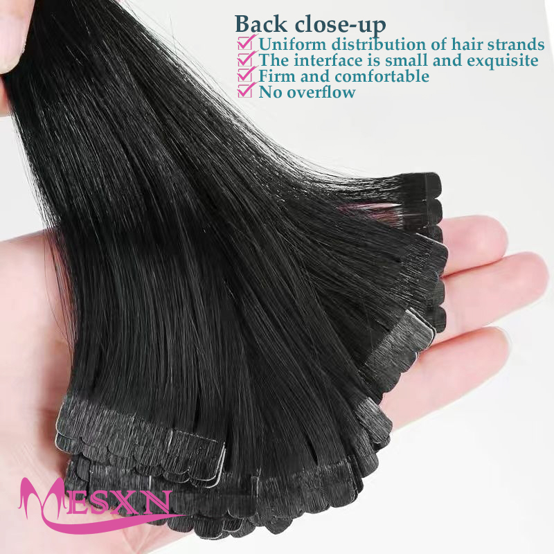 Мини-накладные пряди из натура – обзор и цена Invisible Tape In Extensions Real Hair