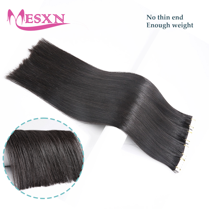 Мини-накладные пряди из натура – обзор и цена Invisible Tape In Extensions Real Hair