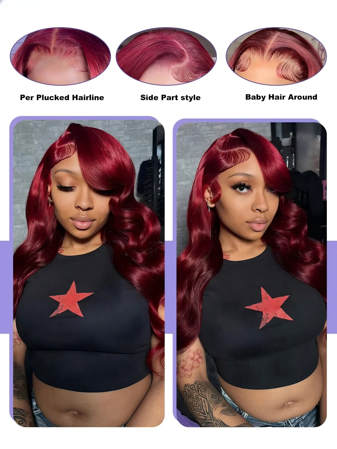 HD прозрачный парик с волнисто – обзор и цена Lace Front Wigs