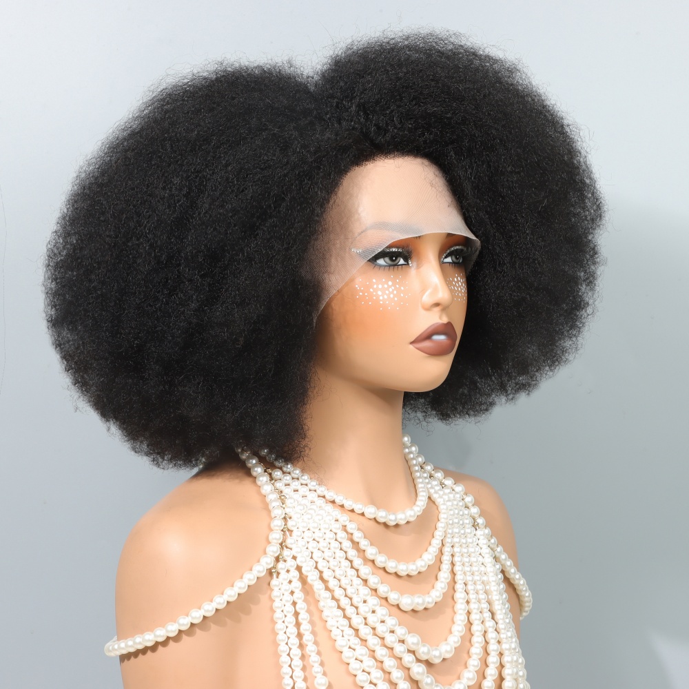 14-дюймовые афро-парики для че – обзор и цена Glueless Wear And Go Human Hair Wig