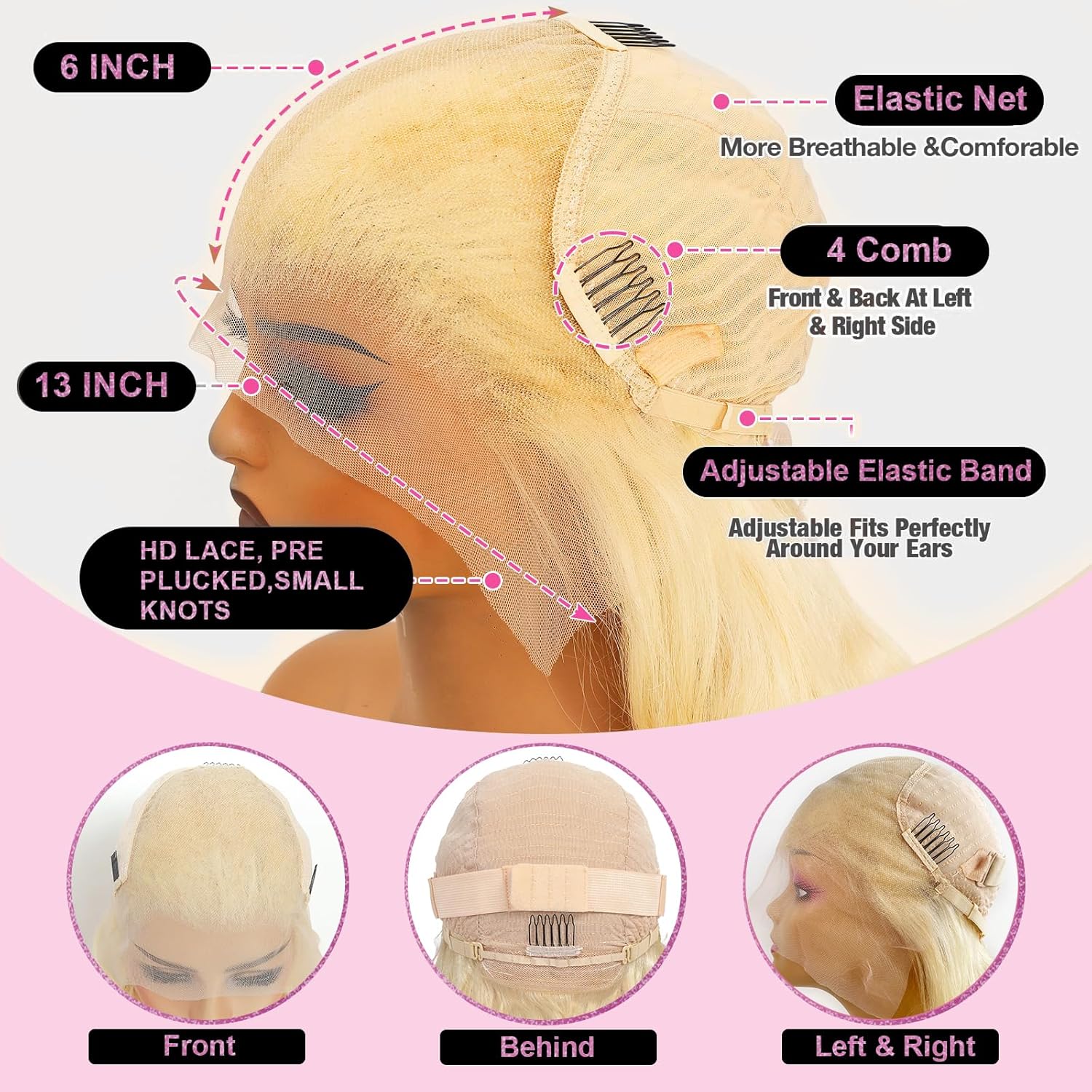 Парик из натуральных волос 613 – обзор и цена 613 Blonde Body Wave Lace Front Wig